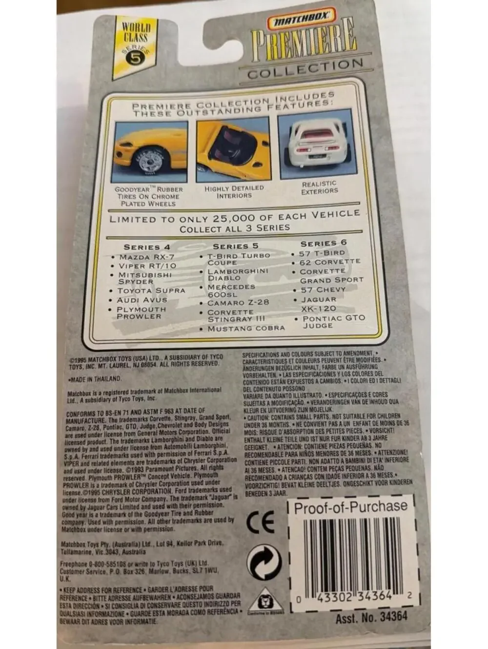 Matchbox Premiere Collection Corvette Stingray III Limited Edition 1 Of 25000 Di